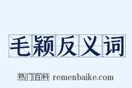 毛颖反义词是什么意思的图片